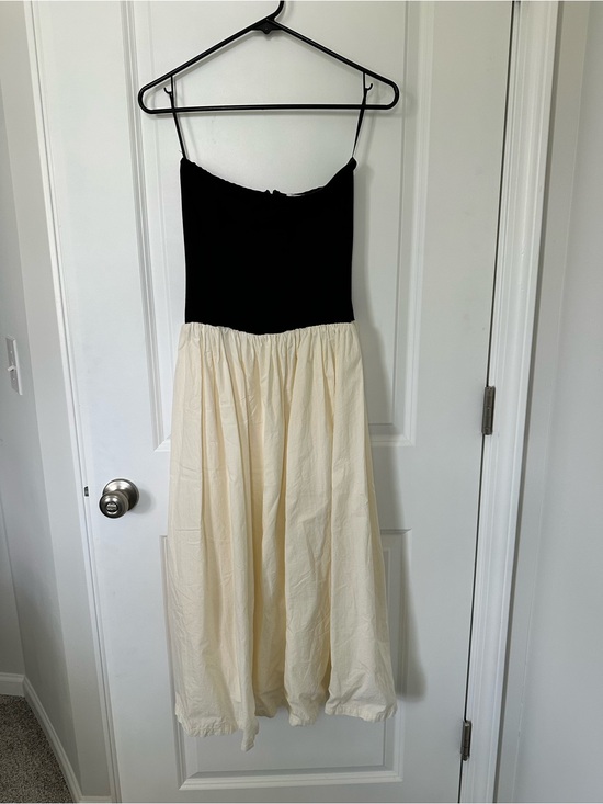Paper Heart Dresses & Skirts - Black and Cream Strapless Maxi Dress
